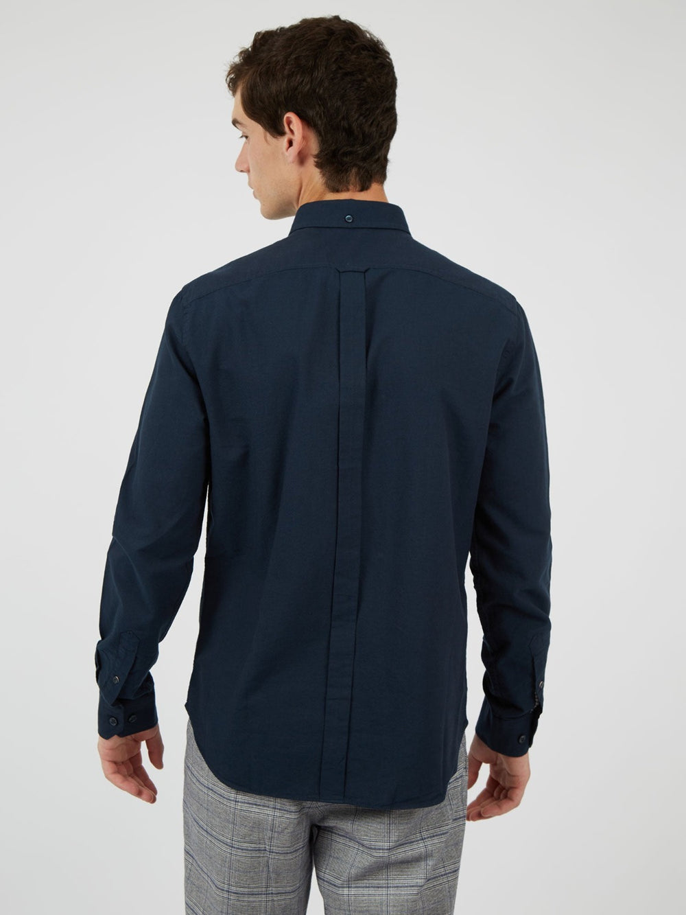 Chemises Ben Sherman Signature Organic Oxford Bleu Marine | ZXZ-30536398